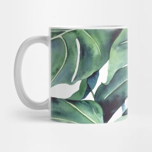 Modern Monstera Deliciosa Leaves Mug